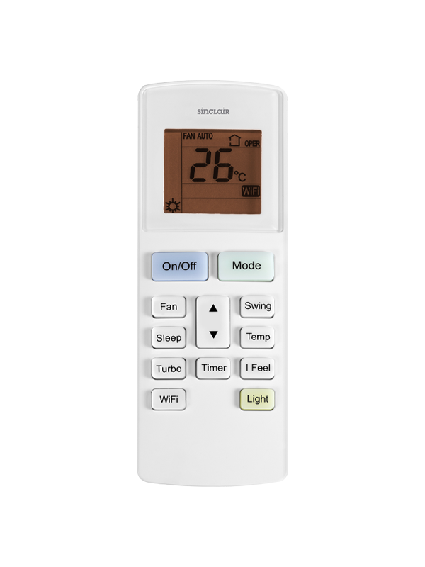 Klimatizacia do bytu a domu - Sinclair Ray dialkovy ovladac - Clim.sk